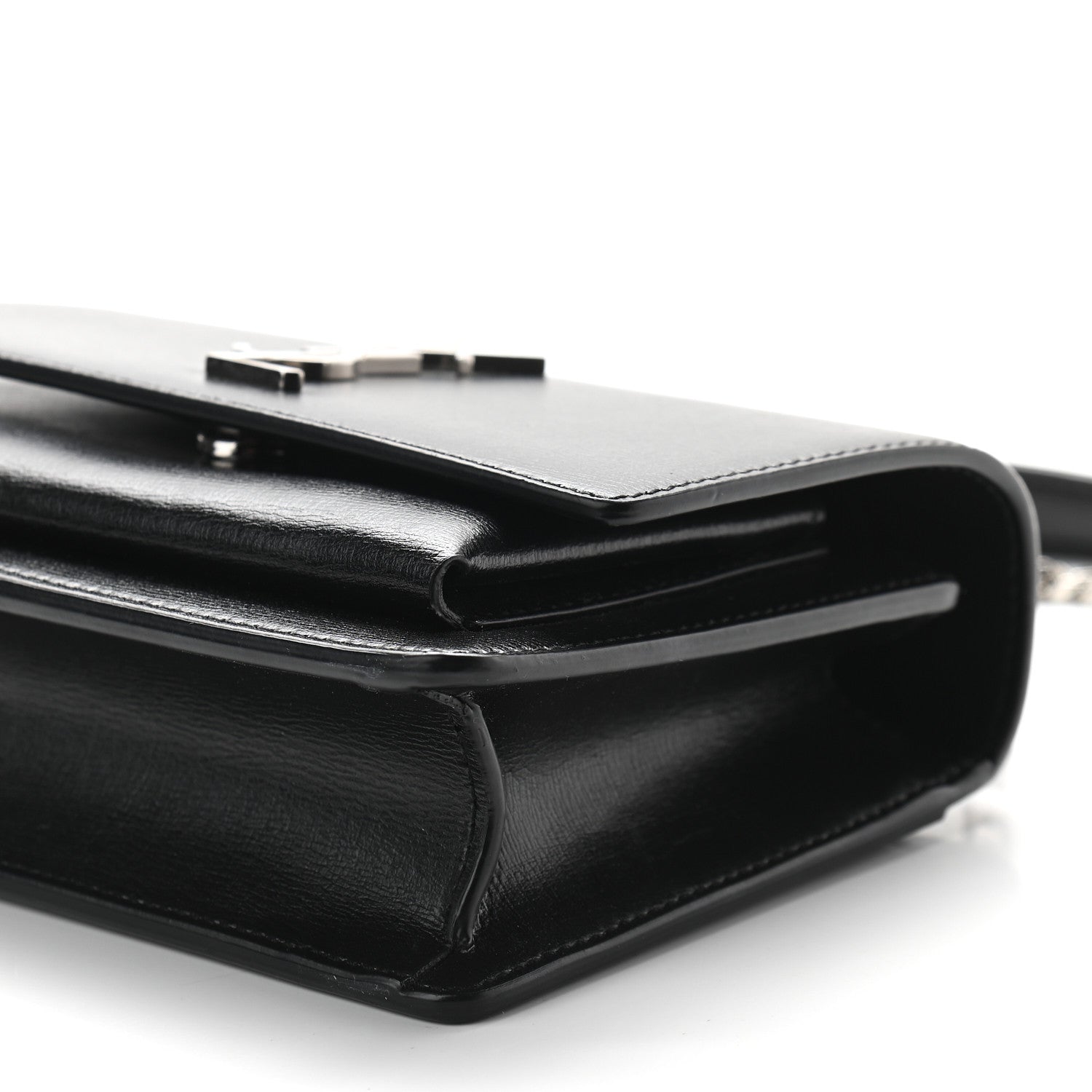 Saint Laurent Calfskin Monogram Sunset Chain Wallet Black 8 of 8