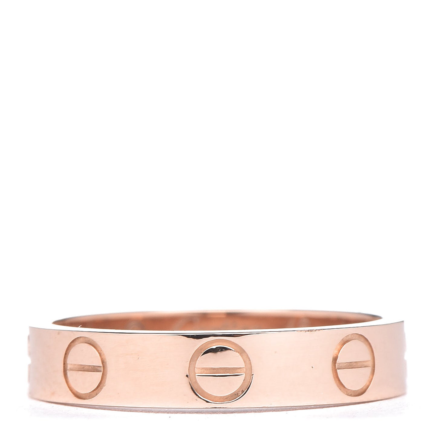 18K Pink Gold 3.5mm LOVE Wedding Band Ring 48 4.5