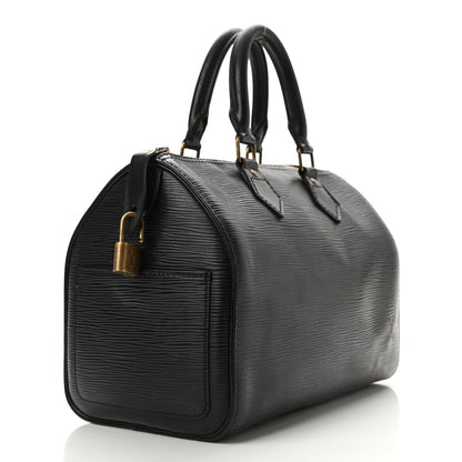 Louis Vuitton Epi Speedy 25 Black 3 of 11