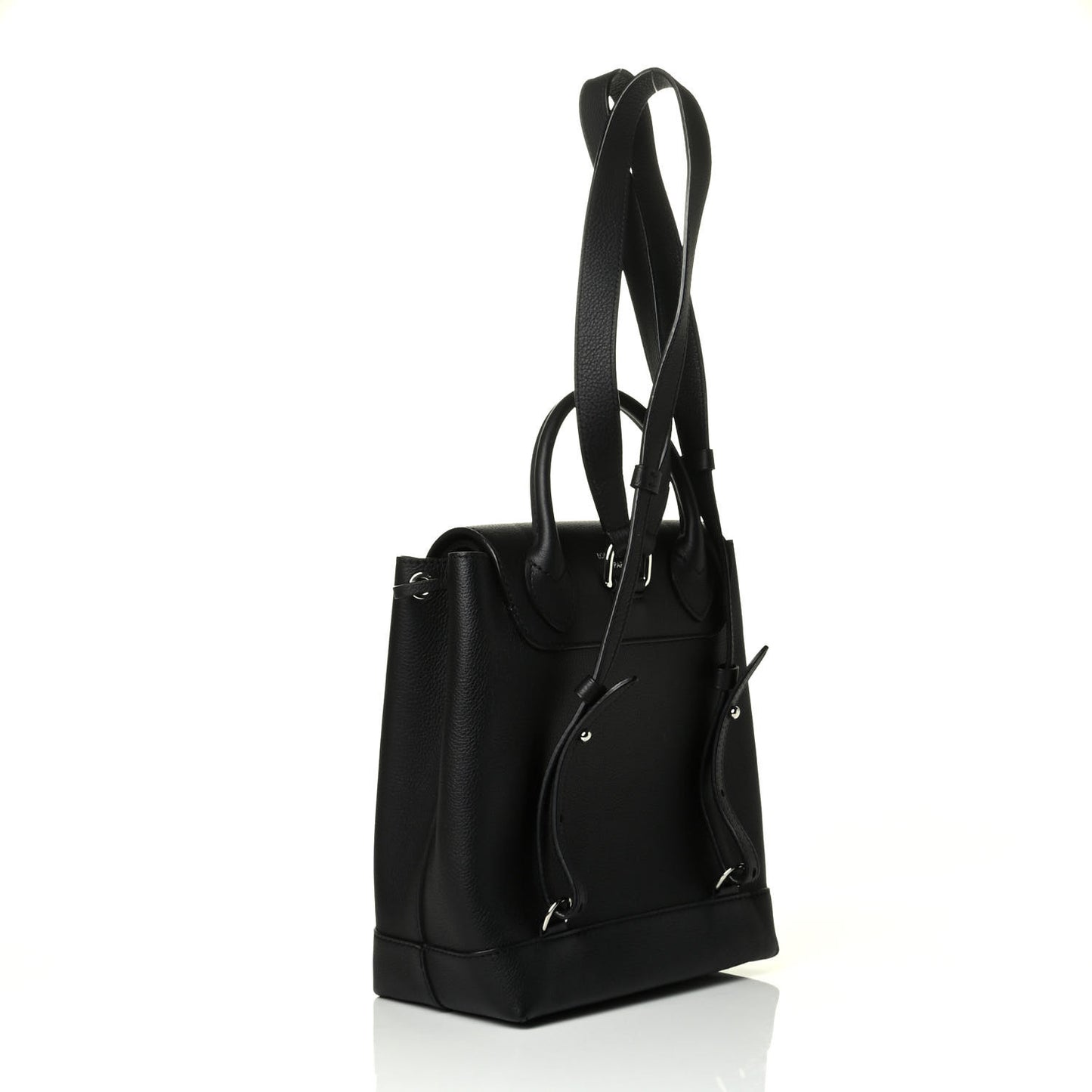 Calfskin Lockme Mini Backpack Black