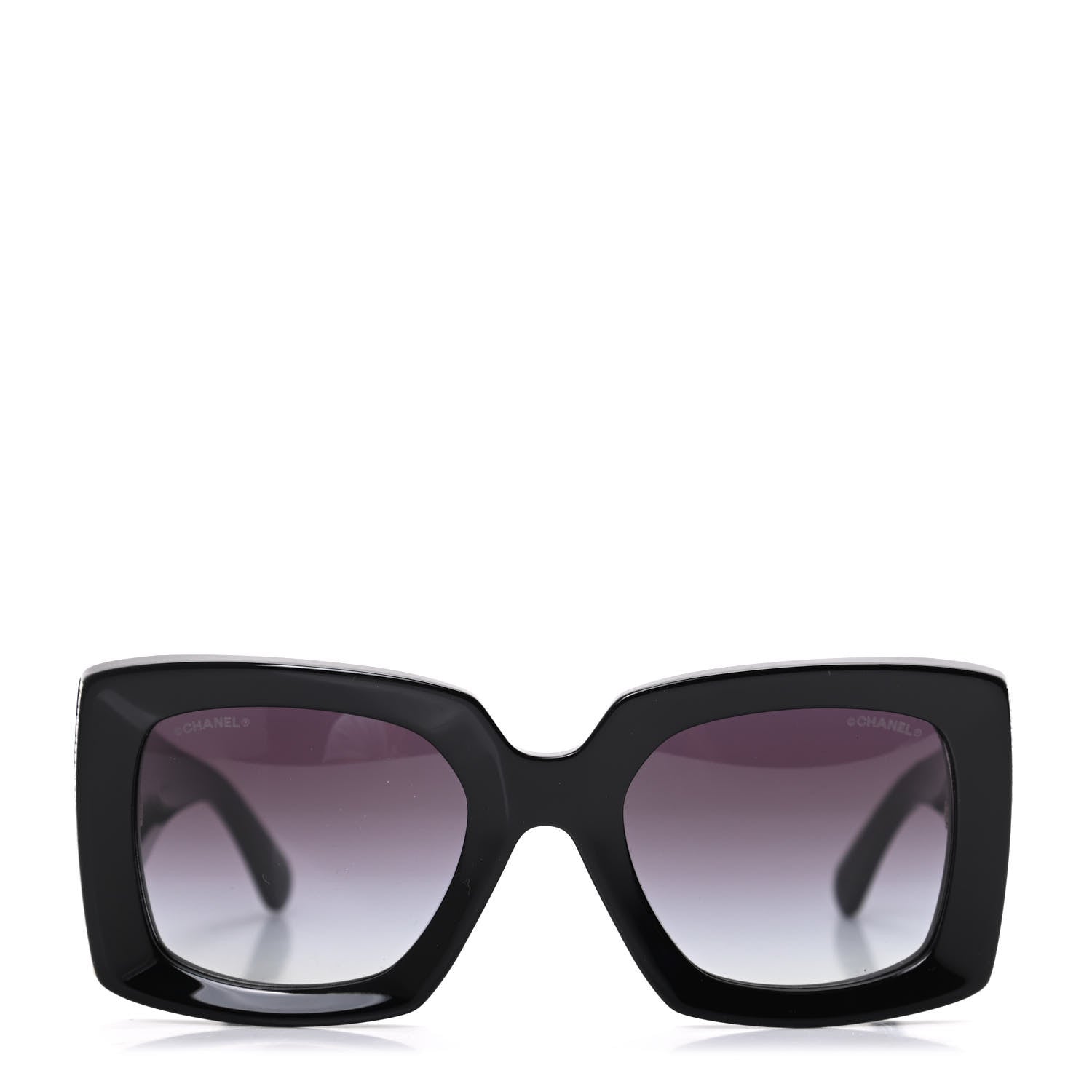 Chanel Acetate Rectangle Sunglasses 5435 Black 2 of 8