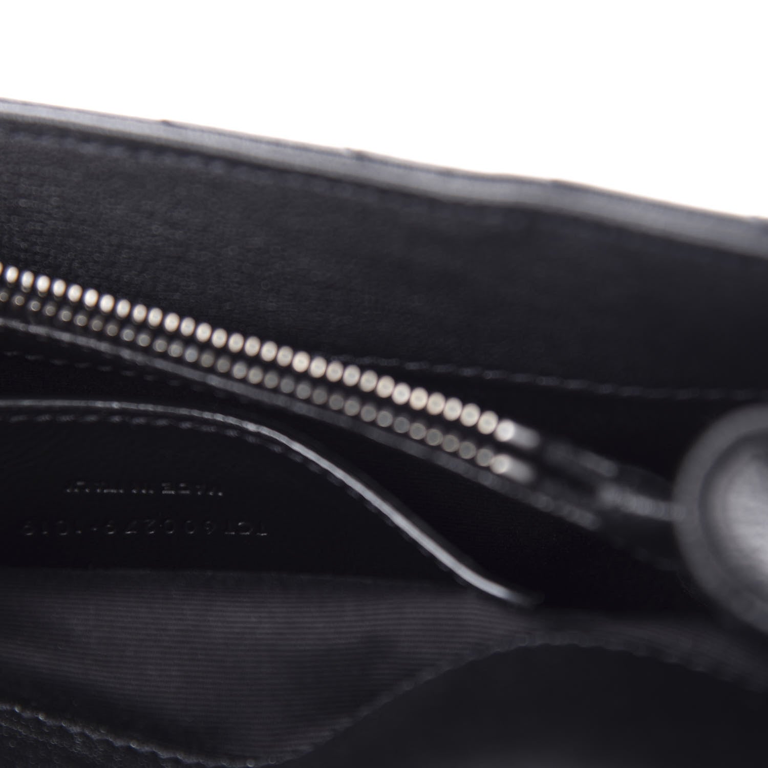 Saint Laurent Sheepskin Matelasse Chevron Monogram Medium College Bag Black 10 of 11