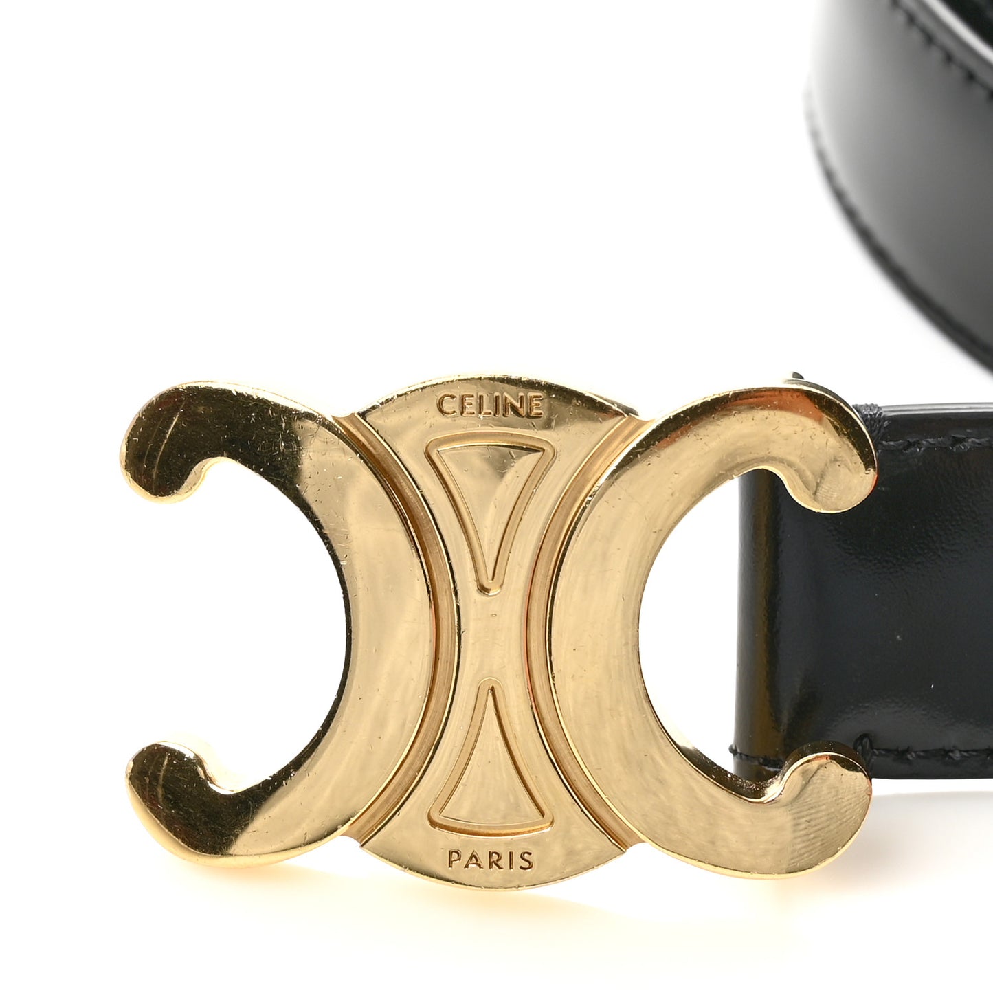 Box Calfskin Medium 25mm Triomphe Belt Black 75 30 Black