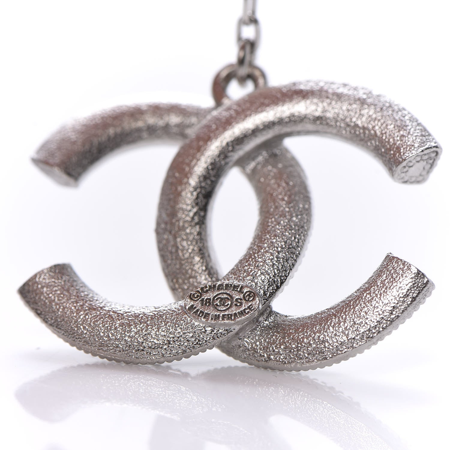 Chanel Baguette Crystal CC Drop Earrings Silver 4 of 5