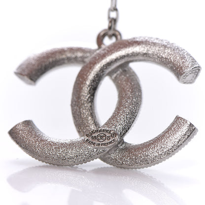 Chanel Baguette Crystal CC Drop Earrings Silver 4 of 5