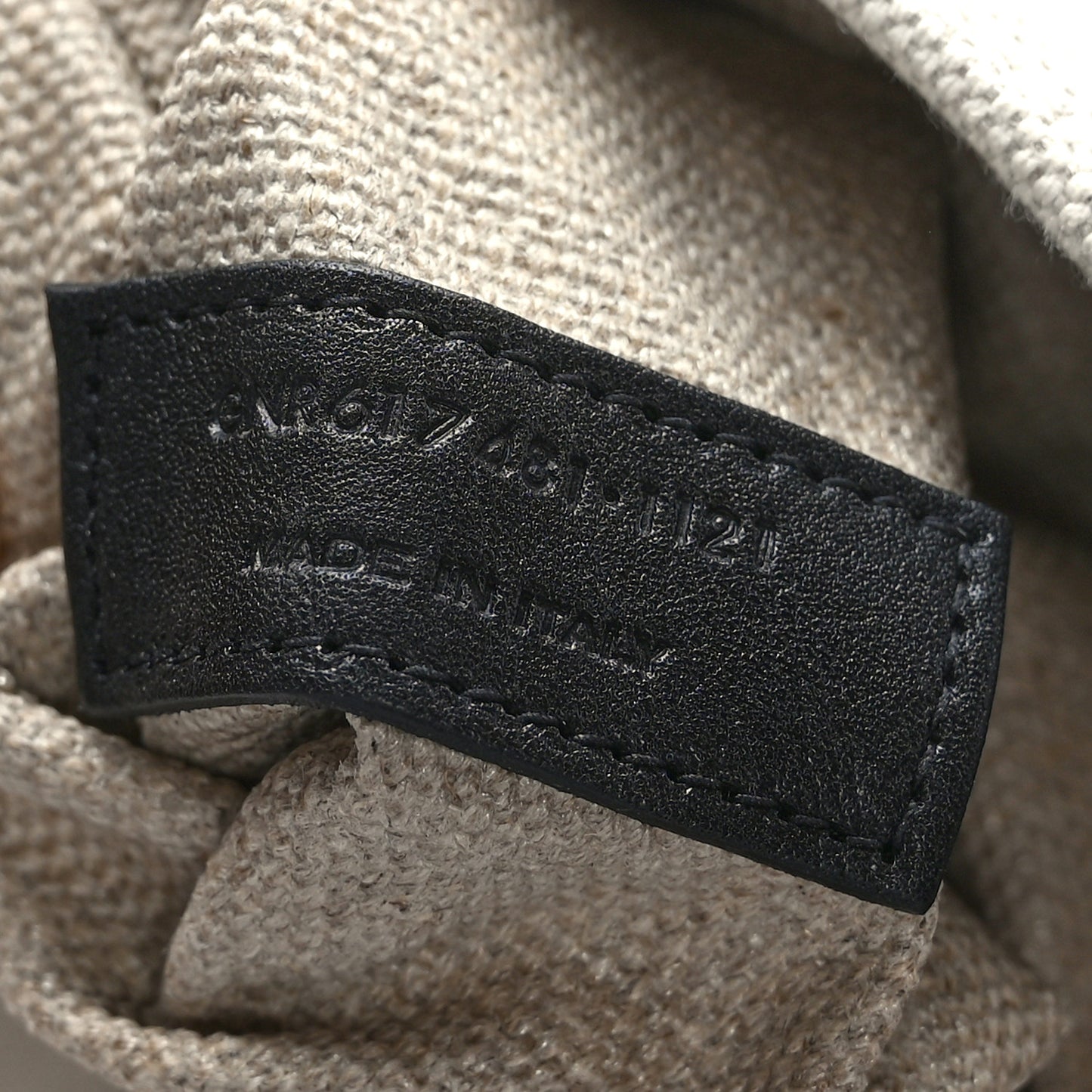 Linen Calfskin Small Rive Gauche Tote Greggio Natural