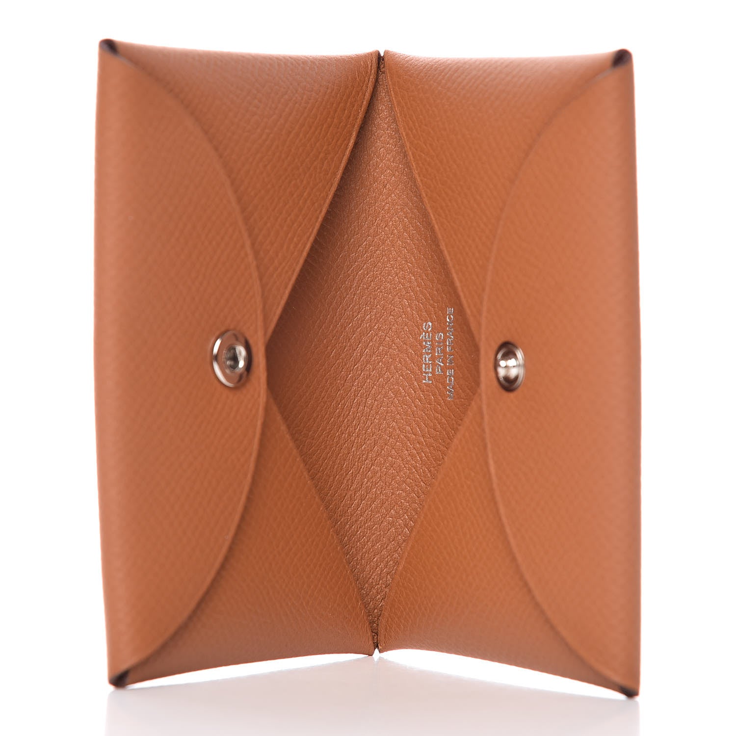 Hermes Epsom Calvi Card Case Gold 5 of 10