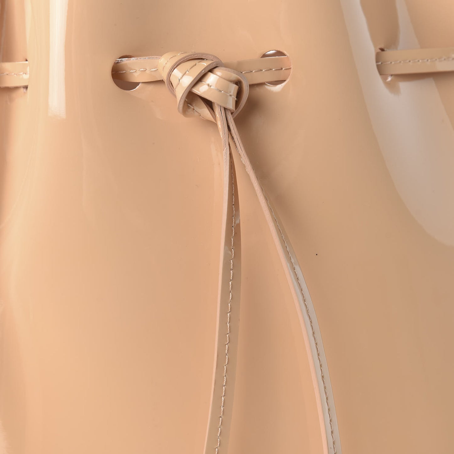 Patent Calfskin Bucket Bag Rosa