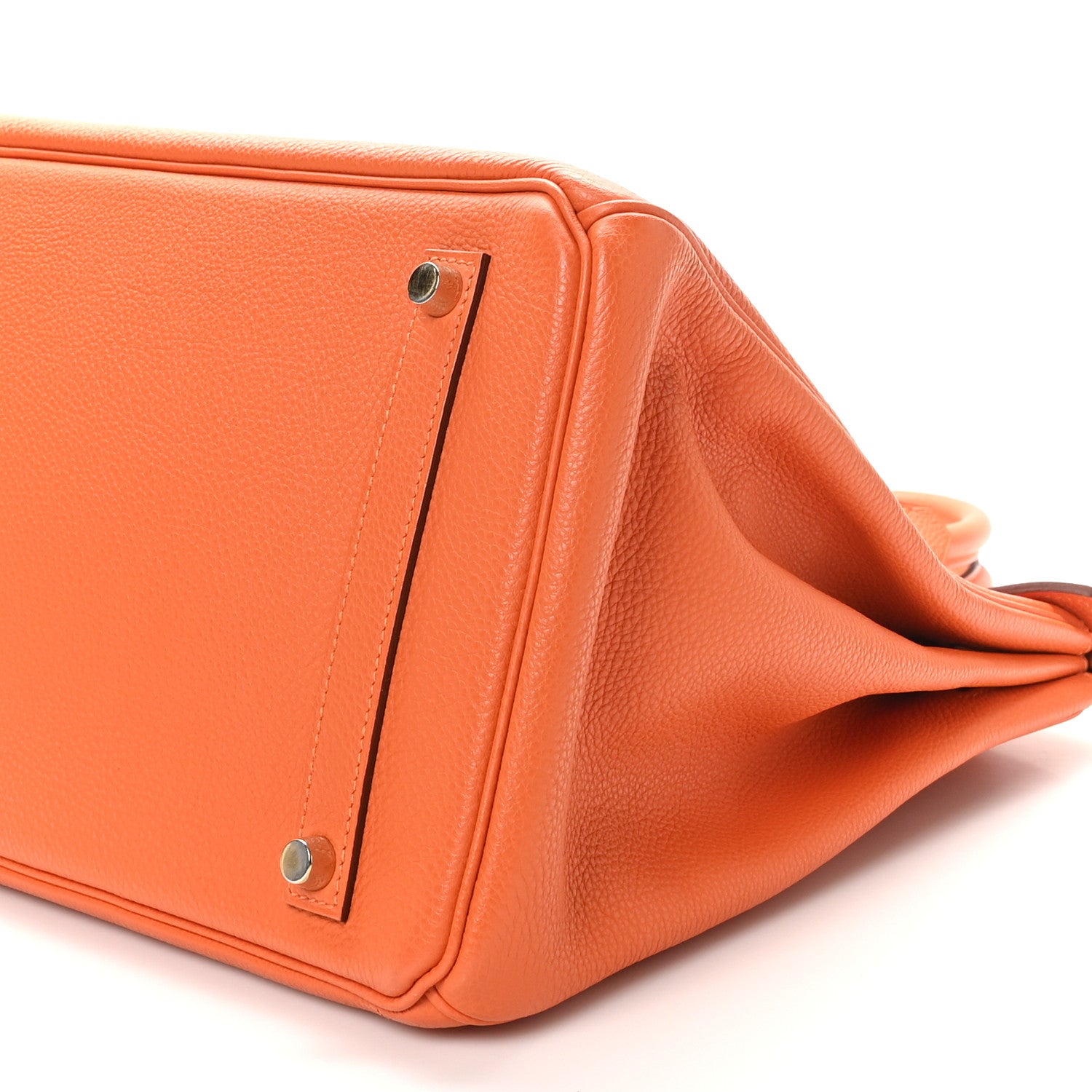 Hermes Taurillon Clemence Birkin 35 Orange 10 of 10
