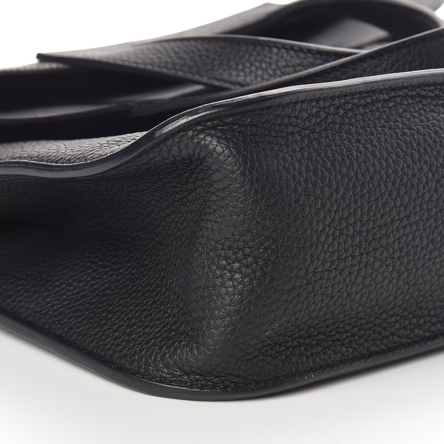 Hermes Taurillon Clemence Halzan 31 GM Black 8 of 9