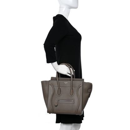 Celine Smooth Calfskin Interstice Micro Luggage Light Taupe 2 of 18