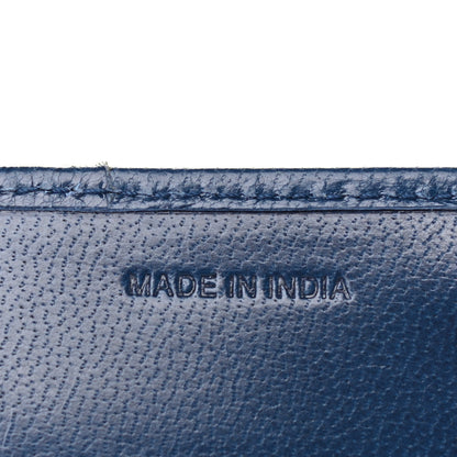 Prada Goatskin Woven Chain Wallet Blue 7 of 8