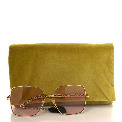 Gucci Square Frame Heart Chain Sunglasses 7 of 7