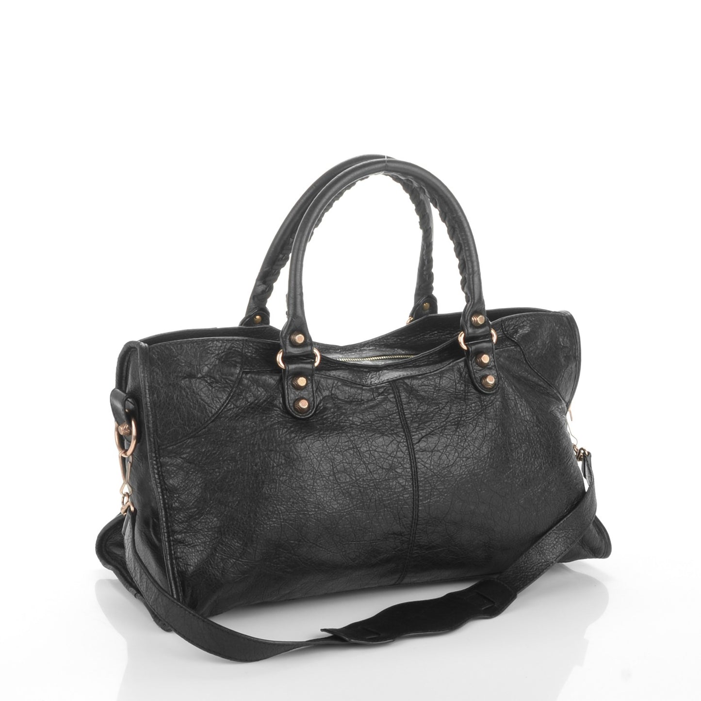 Agneau Giant 12 Rose Gold Hardware Part Time Black