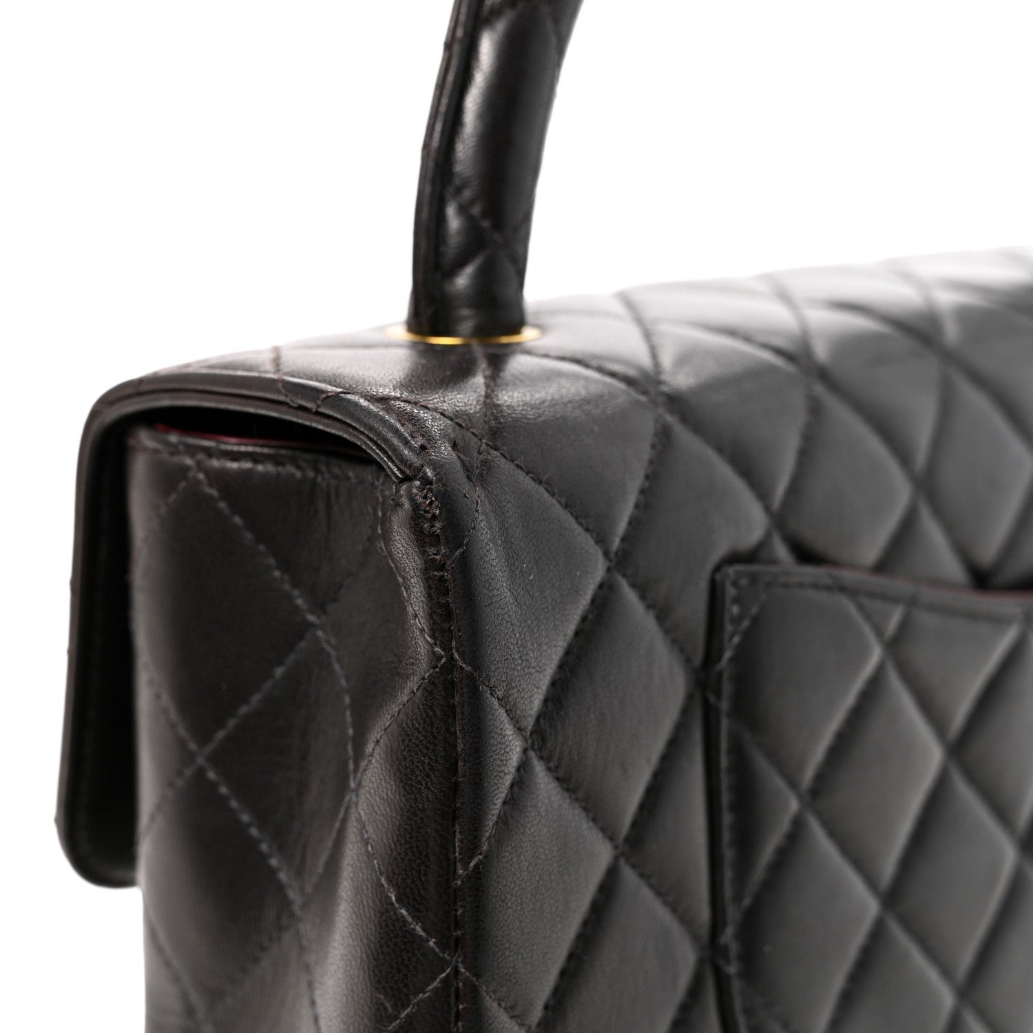 Chanel Lambskin Quilted Medium Rectangular Kelly Flap Bag Black 12 of 12