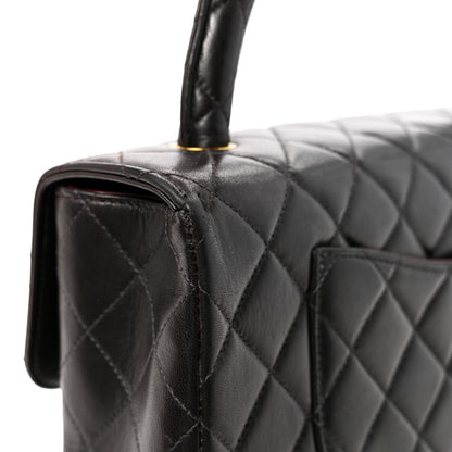 Chanel Lambskin Quilted Medium Rectangular Kelly Flap Bag Black 12 of 12
