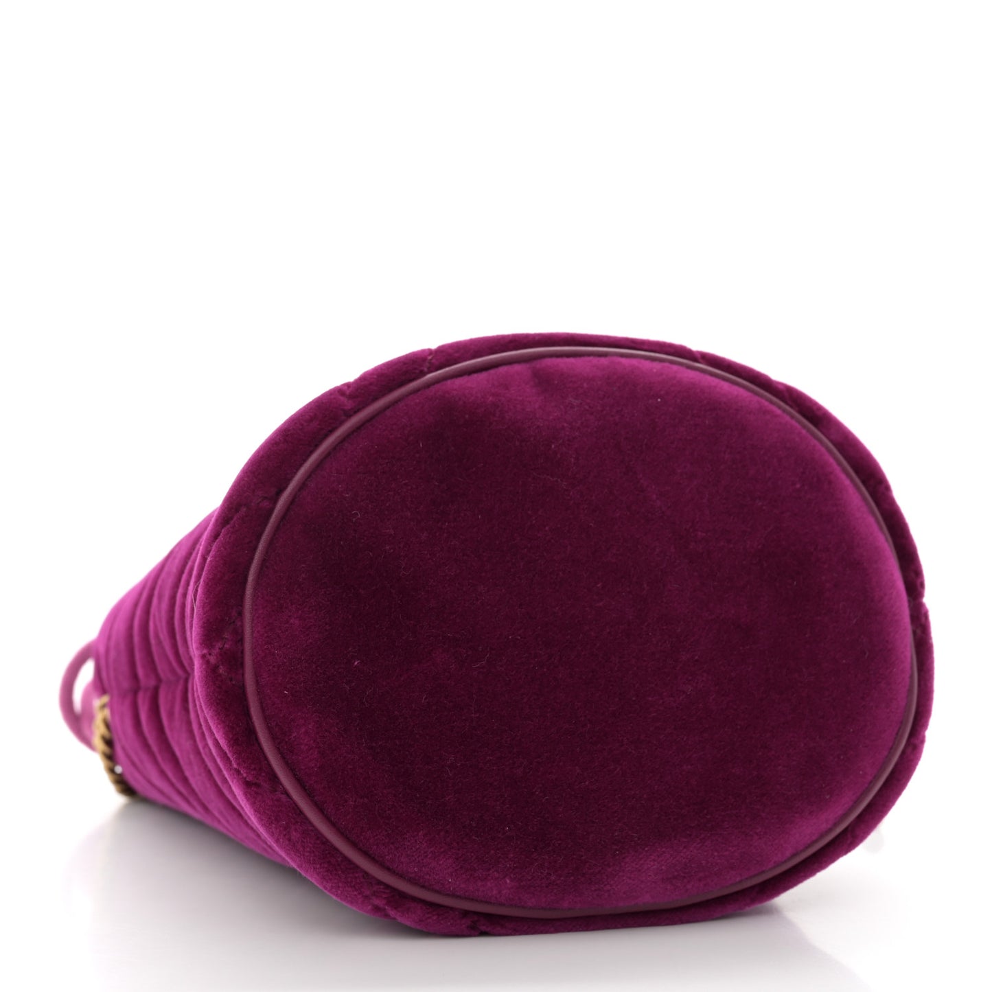 Velvet Matelasse Mini GG Marmont 2.0 Bucket Bag Fuchsia Violet Cyclamen