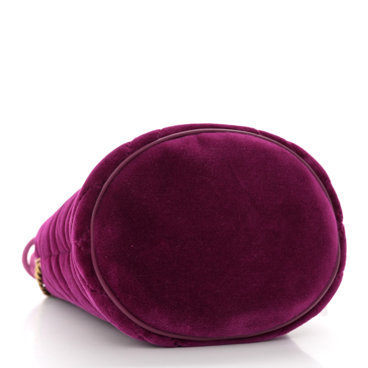 Gucci Velvet Matelasse Mini GG Marmont 2.0 Bucket Bag Fuchsia Violet Cyclamen 4 of 11