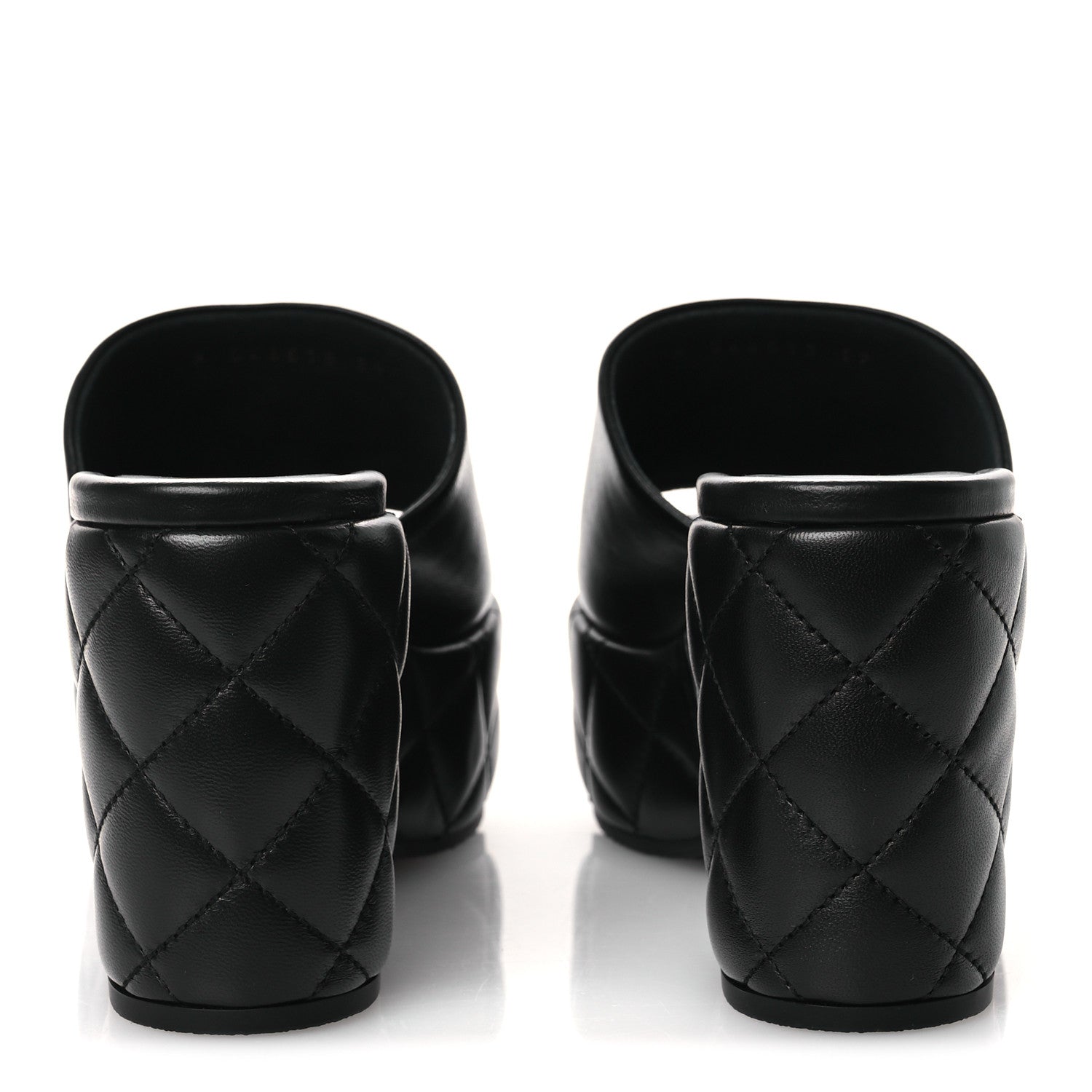 Chanel Lambskin Quilted CC Platform Mules 39 Black 6 of 11