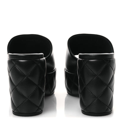Chanel Lambskin Quilted CC Platform Mules 39 Black 6 of 11