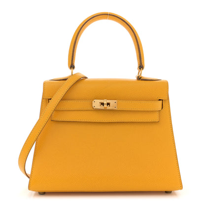 Hermes Courchevel Mini Kelly Sellier 20 Jaune 1 of 13