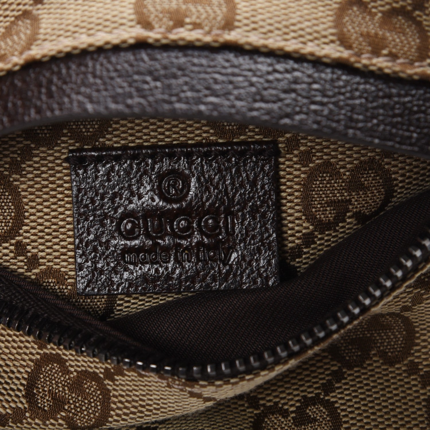 Gucci GG Monogram Double Pocket Belt Bag Dark Brown 6 of 7