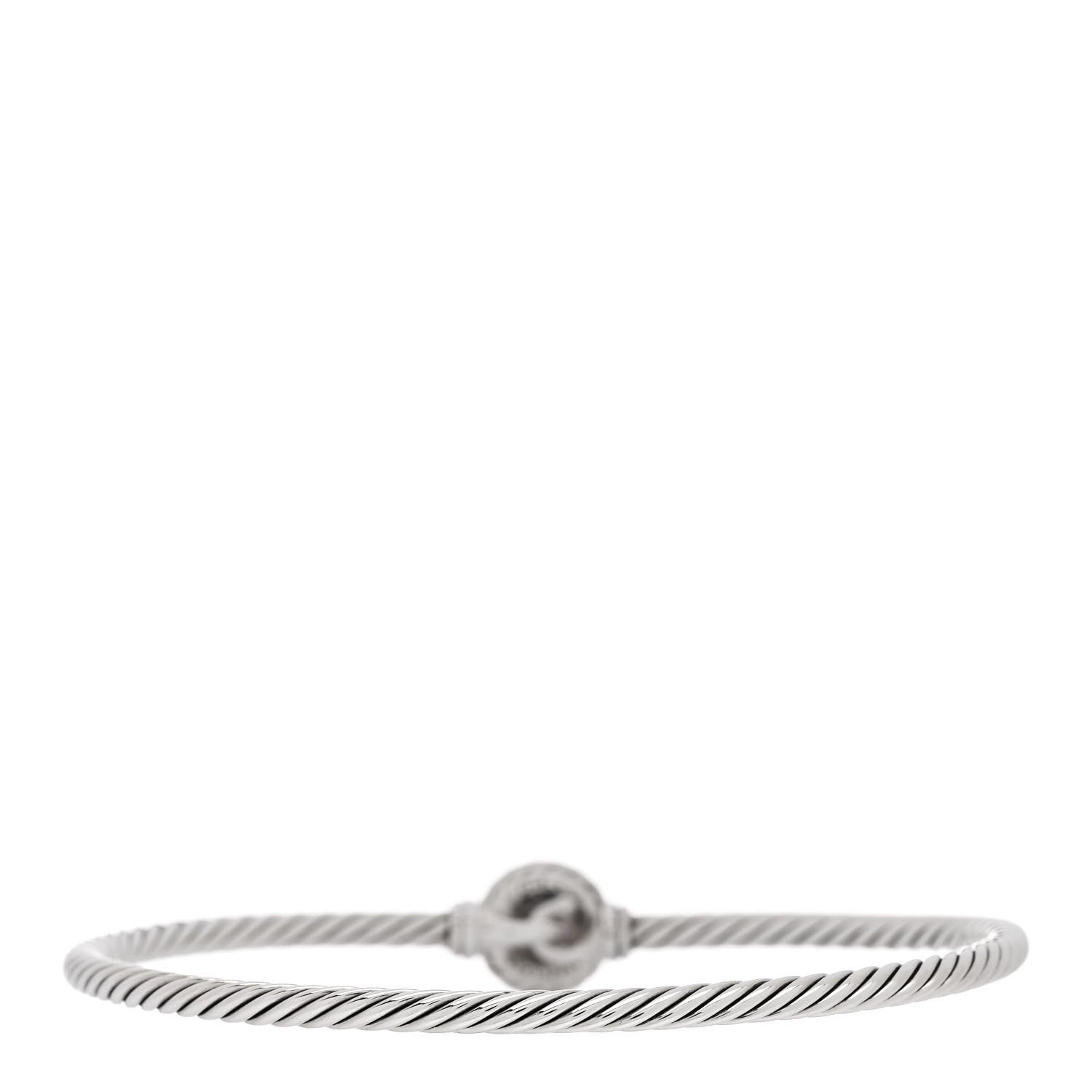 David Yurman Sterling Silver 18K Yellow Gold 3mm Chatelaine Bracelet 2 of 4