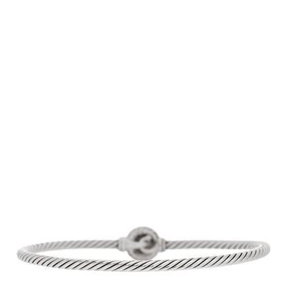 David Yurman Sterling Silver 18K Yellow Gold 3mm Chatelaine Bracelet 2 of 4