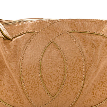 Chanel Caviar CC Stitched Shoulder Bag Beige 8 of 12