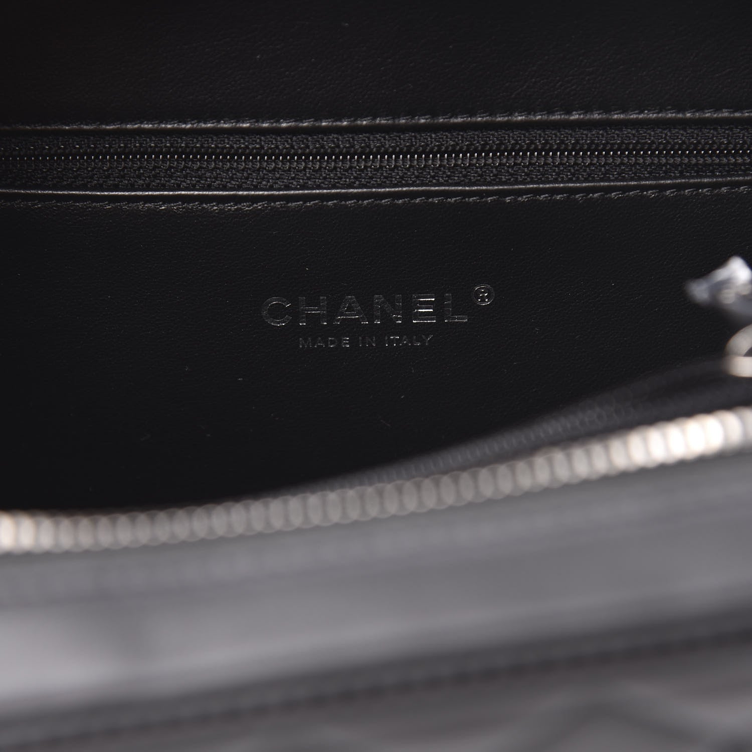 Chanel Calfskin Quilted Medium CC Filigree Vanity Case Black 6 of 11