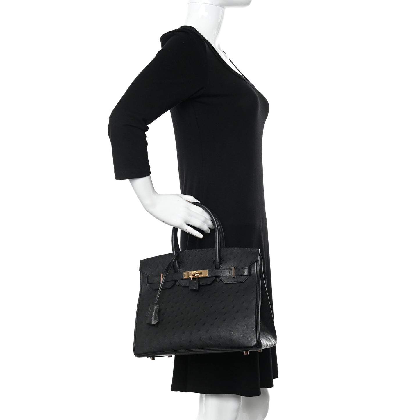 Ostrich Birkin 30 Black