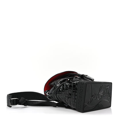 Christian Louboutin Calfskin Alligator Embossed Small Explorafunk Backpack Black 4 of 9