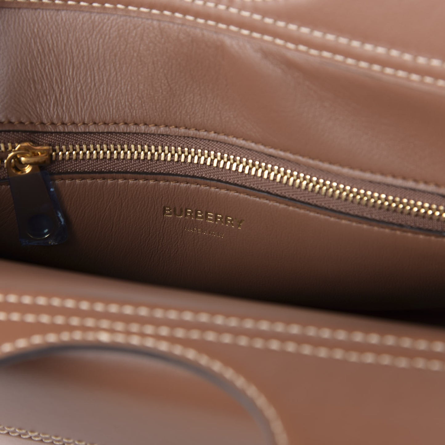 Smooth Calfskin Mini Pocket Bag Malt Brown