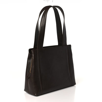 Chanel Caviar Logo Shopping Tote Dark Brown 3 of 9