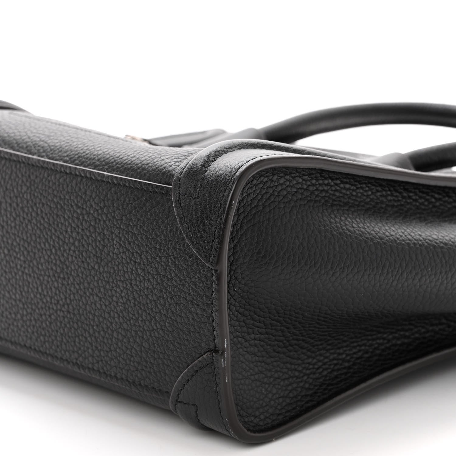 Celine Drummed Calfskin Nano Luggage Black 9 of 9