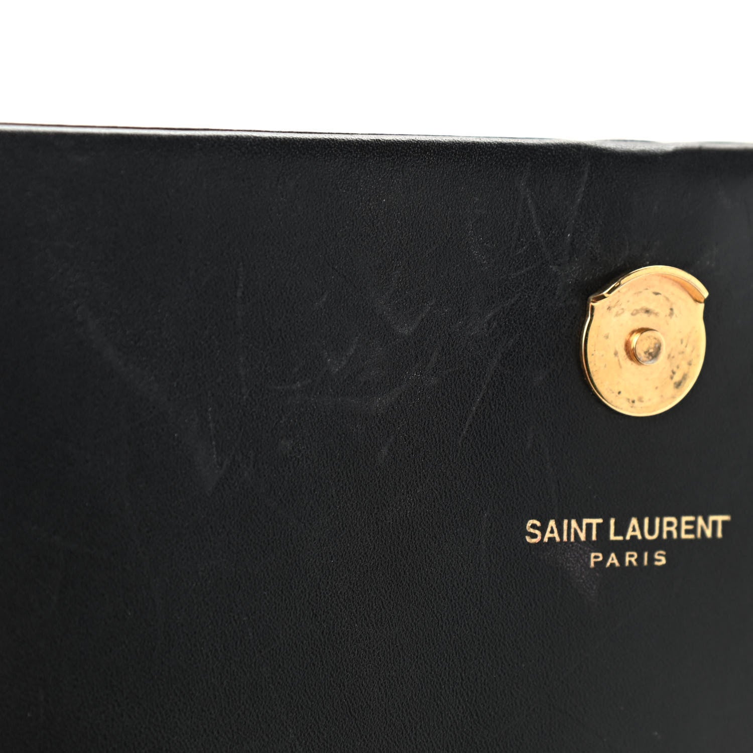 Saint Laurent Smooth Calfskin Classic Monogram Kate Tassel Chain Wallet Black 12 of 15