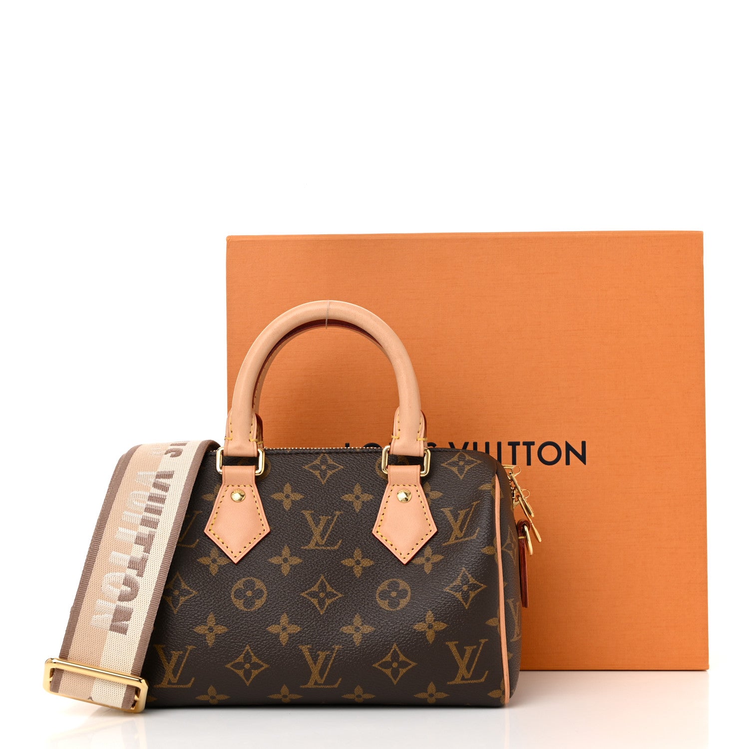 Louis Vuitton Monogram Speedy Bandouliere 20 Beige 10 of 10