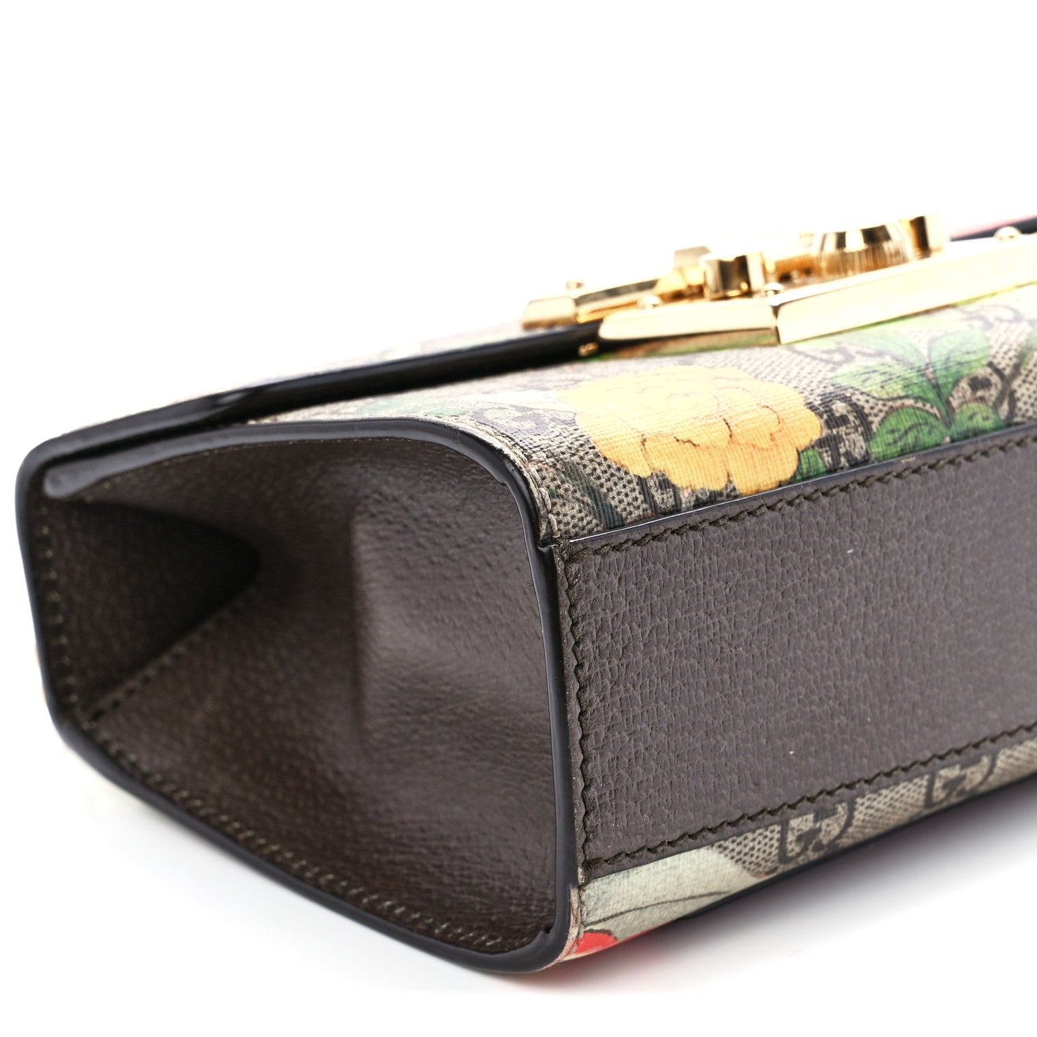 Gucci GG Supreme Monogram Tian Small Padlock Shoulder Bag Beige Multicolor New Acero 12 of 13