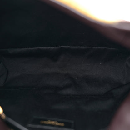 Saint Laurent Tie Dye Wool Quilted Small Loulou Puffer Monogram Chain Satchel Yellow Pacific Blue Dark Pecan 5 of 11