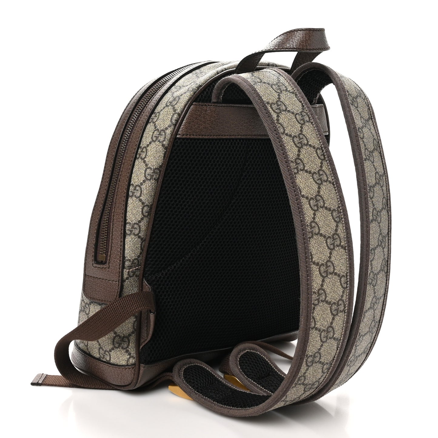 GG Supreme Monogram Calfskin Web Small Ophidia Day BackpacK Beige Ebony New Acero