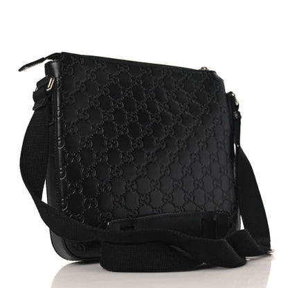 Gucci Guccissima Signature Small Messenger Bag Black 3 of 9