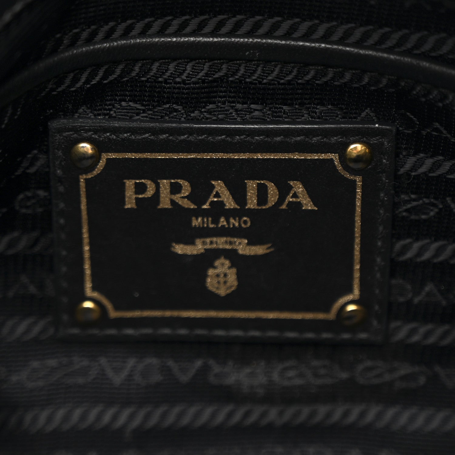 Prada Tessuto Nylon Soft Calfskin Shoulder Bag Black 6 of 13