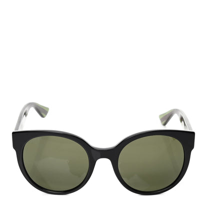 Gucci Round Eye GG Web Glitter GG0035S Sunglasses Black 2 of 5