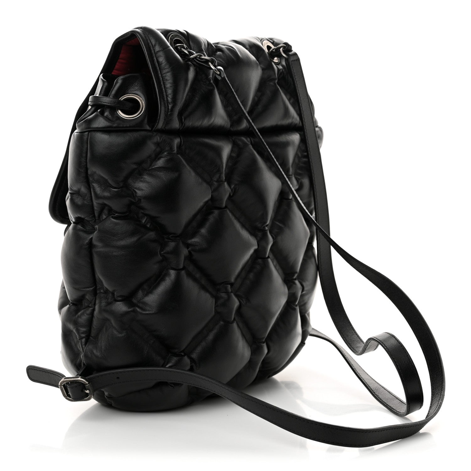 Chanel Calfskin Quilted Chesterfield Backpack Black 3 of 11