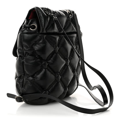Chanel Calfskin Quilted Chesterfield Backpack Black 3 of 11