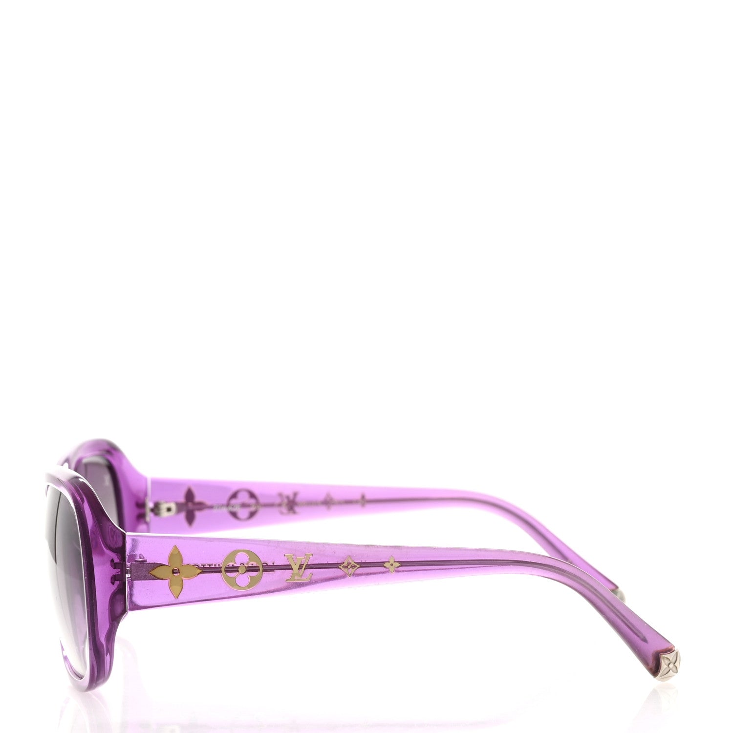 Louis Vuitton Obsession GM Z0642E Sunglasses Violet Glitter 3 of 8