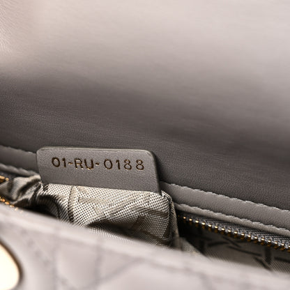 Christian Dior Lambskin Cannage Small Lucky Badges My Lady Dior Grey 7 of 10