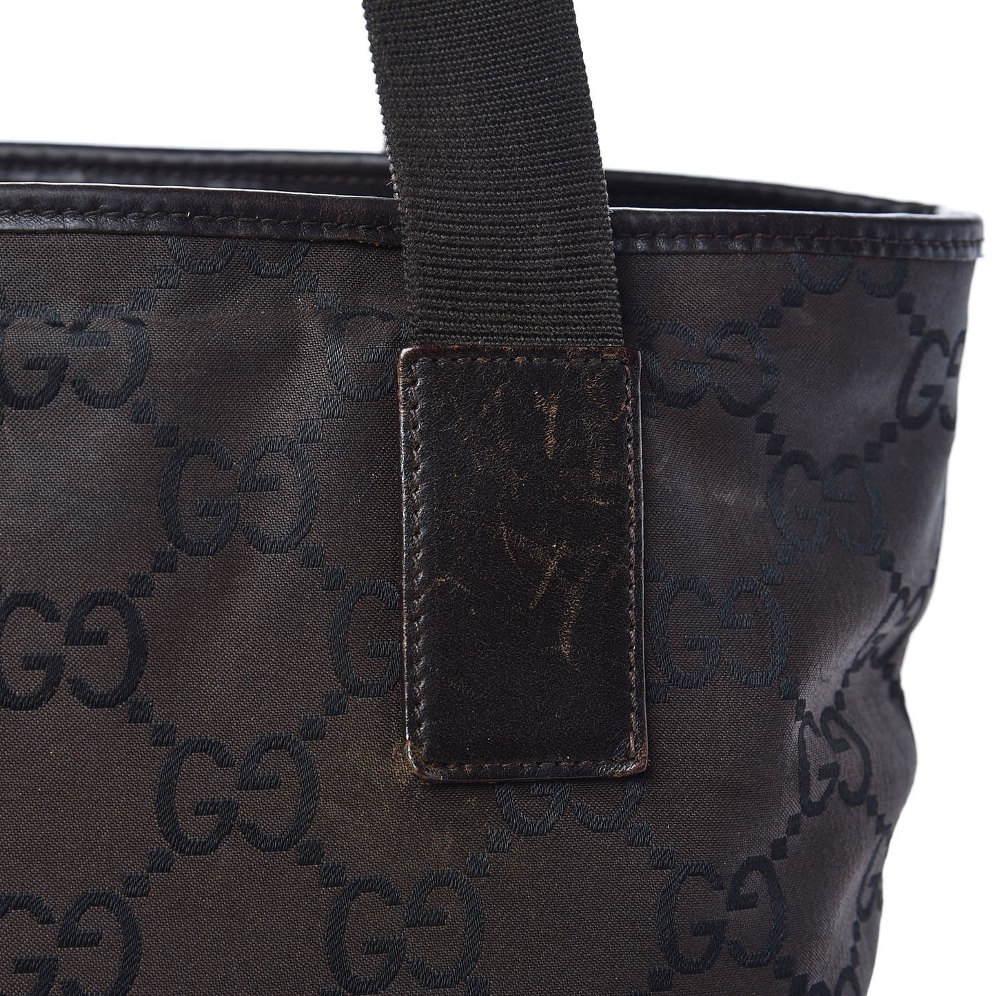 Nylon Monogram Tote Brown