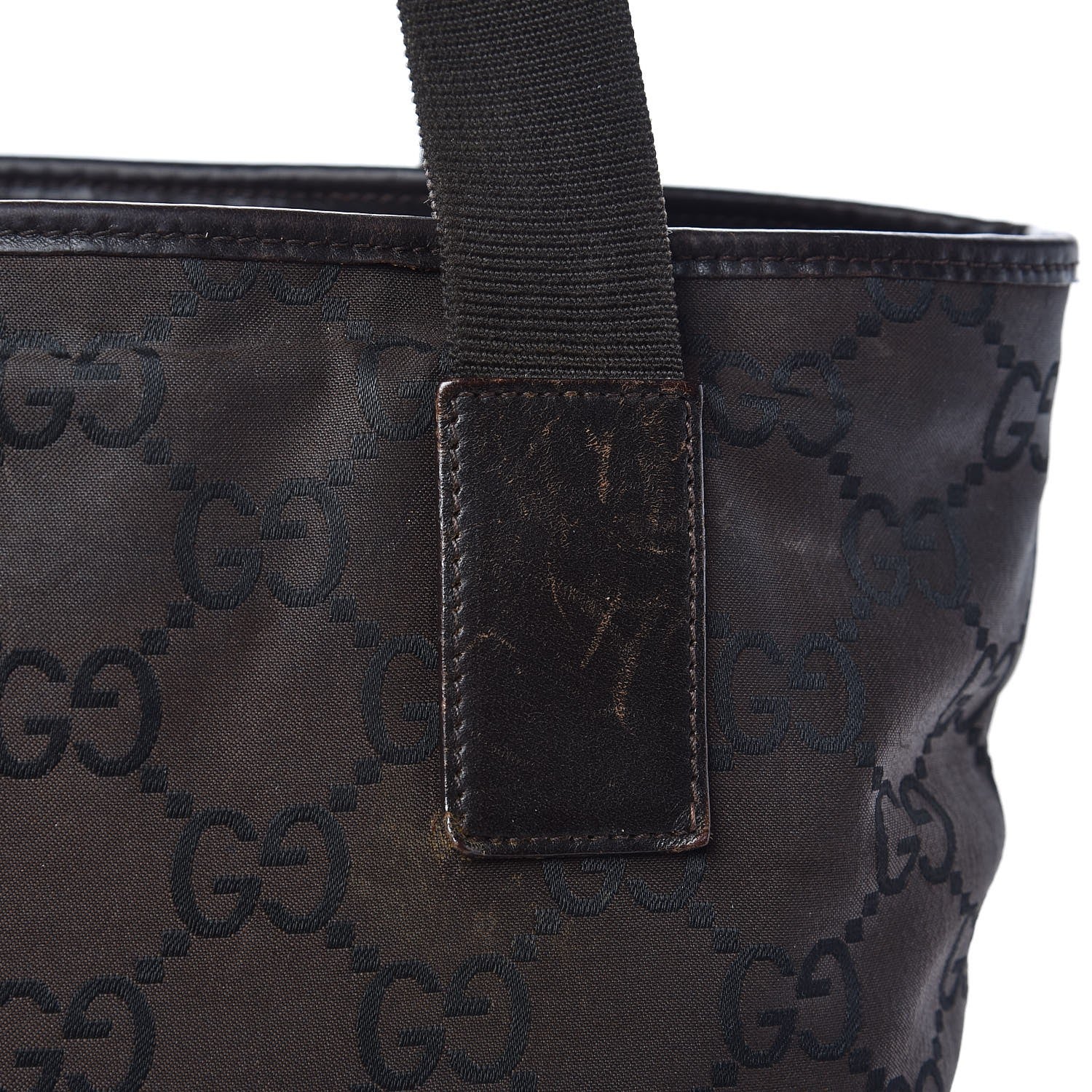 Gucci Nylon Monogram Tote Brown 11 of 17