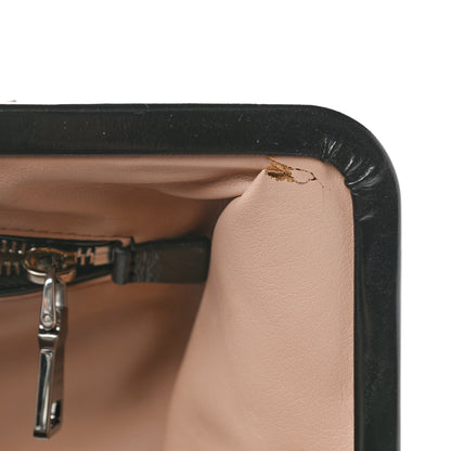 Prada Vernice Kisslock Satchel Black 10 of 12